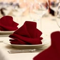 thumbnail image 4 of Avalon Kitchen Cloth Napkins – 24 Pack, Red 17x17 in, Durable Polyester Dinner Napkins with Hemmed Edges for Dining, 4 of 5
