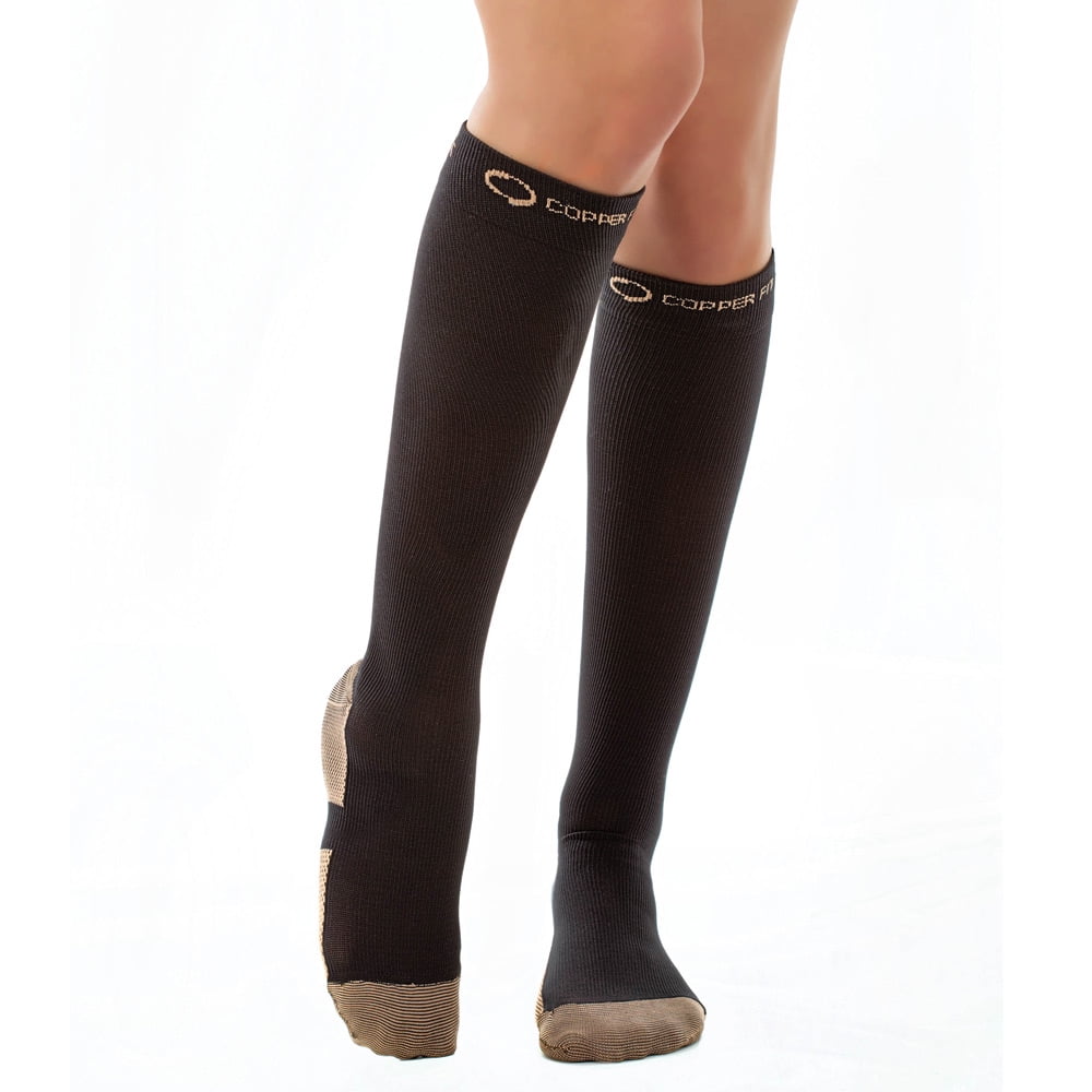 Copper Fit Energy Compression Socks, 1 pack, Black, L/XL
