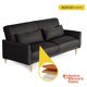 thumbnail image 2 of Sofá Cama Makora Anicka con Memory Foam Color Negro Lino Respaldo Reclinable de 3 Posiciones, 2 of 8