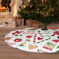 thumbnail image 6 of Yiaed Snowflakes Santa Claus Print Christmas Tree Skirt , Tree SkirtsTree Mat for Christmas Winter Holiday Indoor Decorations-30", 6 of 7