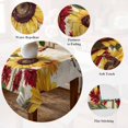 thumbnail image 5 of Sunflower Farmhouse Table Cloth Waterproof Tablecloths, Spring Summer Retro Butterfly Flowers Tablecloth Dining Table Cover for Kitchen Party Tabletop Outdoor, Rectangle Tablecloth 52x70 Inch, 5 of 9