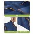 thumbnail image 4 of Navy Blue Marble Bar Stool Covers Set of 4, Modern Golden Geometric Art Stretch Washable Bar Chair Covers with Backs, Removable Pub Counter Height Chair Cover for Kitchen Dining Room Cafe, 4 of 7