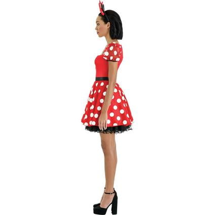 Minnie Mouse Costume for Women Dress Minnie Ear Headband for Halloween Birthday Parties Themed Events Adult Size Medium 6 8 Walmart