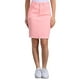 thumbnail image 1 of Faldas de mezclilla para mujer INSPIRE CHIC, desgastadas, de cintura alta, con dobladillo rasgado, faldas de mezclilla lavadas con bolsillos, L, rosa, 1 of 6