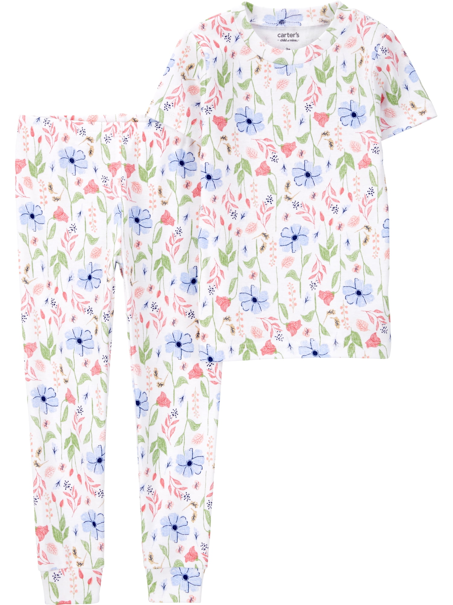 Carter's Child of Mine Baby and Toddler Girl Pajama Set, 2-Pack, 4-Piece, Sizes 12M-5T