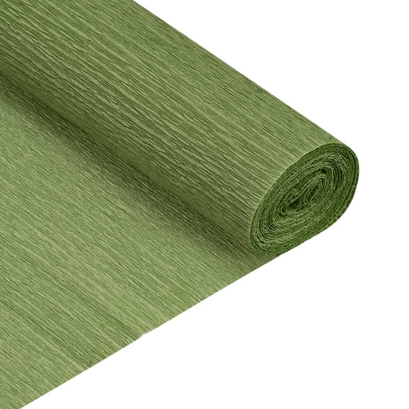 Uxcell Crepe Paper Roll Crepe Paper Various Decoration 6.9ft Long 20 inch Wide, Yellow Green
