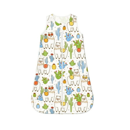 

Fotbe Cactus Plants Pattern Sleep Sack - Baby Wearable Blanket with Zipper Extra Soft Cotton Sleeveless Sleeping Bag for Infants-Medium