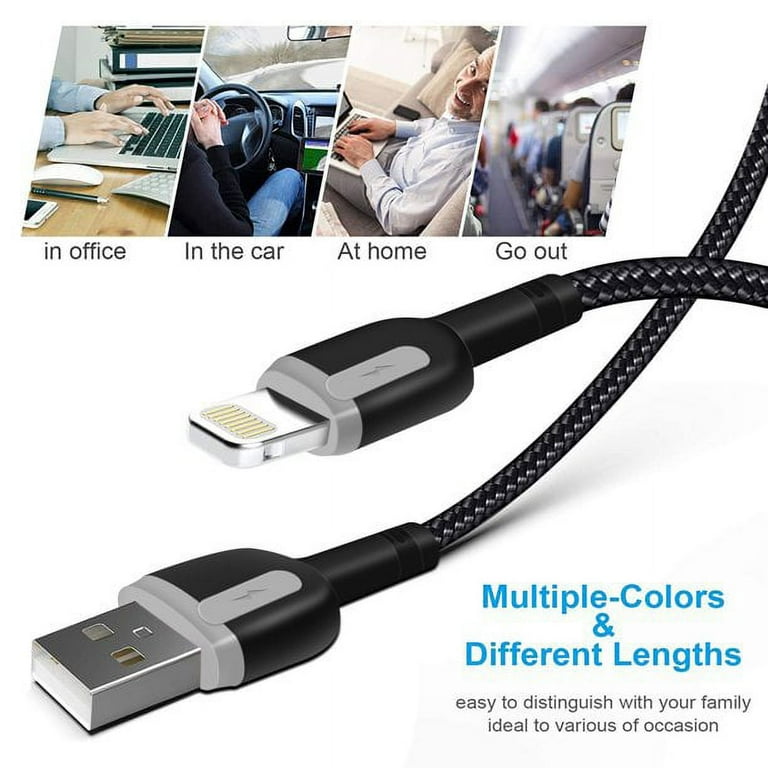 Cordon USB Lightning pour iPod, iPhone et iPad - Longueur : 50cm