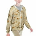 thumbnail image 2 of Cauagu Taco Tortillas Print Sun Protection Jacket for Teen,Full-Zipper Long Sleeve Sun Shirts with Pockets UV Hoodie Shirts Outdoor Athletic Jacket-XX-Large, 2 of 7