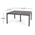 thumbnail image 2 of Newboti Furniture Outdoor Modern Aluminum Dining Table with Woven Accents, Gloss Black 69052, 2 of 11