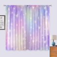 thumbnail image 3 of Ombre Purple Curtains 42Wx63H Inch Rod Pocket Baby Girls Pastel Pink Blush Love Hearts Colorful Aesthetic Art Printed Girly Princess Living Room Bedroom Window Drapes Treatment Fabric 2 Panels, 3 of 4