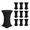 Black-32" x 43" | 10 Pack, variant on Cocktail Table Covers-spandex Round High Top Cloths Party Red