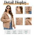thumbnail image 5 of Cuteduck Womens Sherpa Jacket Fuzzy Fleece Zip Up Winter Hoodies Coat, S-2XL, 5 of 7