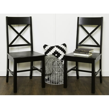 2 Black Dining Chairs - Walker Edison Millwright Dining Chair in Black (Set of 2)