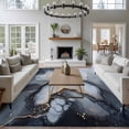 thumbnail image 4 of Marble Black Area Rug 6x9 FT, Non Slip Living Room Throw Carpet, Ink Painting Modern Art Abstract Washable Soft Large Floor Carpet Non-Shedding Rug for Bedroom Dining Room Play Room, 4 of 9