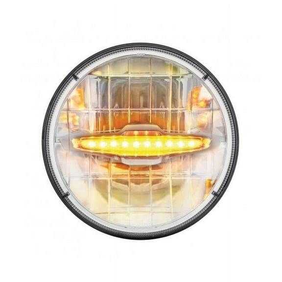United Pacific 31514 Ultralit 3 High Power LED 7” Headlight w/10 Amber LED Position Light, Fit OEM Housing, Easy Install, DOT/SAE Approved – ONE Unit