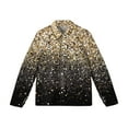 thumbnail image 4 of CCRFTGI Long Sleeve Shirts for Children Girls Causal Back To School Button Up Collared Shirts Formal Floral Print Uniform Soft Fall Uniform Shirt with Pocket Gold 4-5 Years, 4 of 4
