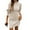 Khaki, variant on Women's Sweater Dress Knit Dress High Neck Long Sleeve Bodycon Elegant Slim Fit Winter Dress for Office Holiday Party,Black,S