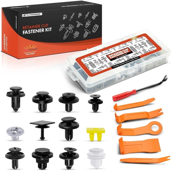 A-Premium 115 PCS (12 Sizes) Car Retainer Clips Kit Compatible with Subaru Forester Impreza Outback Tribeca Bumper Fender Cowl Auto Push Pin Plastic Rivet Fastener Replacement Set, w/Removal Tool