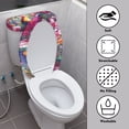 thumbnail image 4 of HELLHERO Rooster Flowers Toilet Lid Cover Set Universal & Washable Toilet Seat Cover Easy Care 2 Pieces, 4 of 8