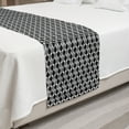 thumbnail image 2 of Retro Bed Runner, Abstract Vintage Horizontally Line Wavy Ovals Classic Mosaic Style Simplistic, Decorative Bedding Scarf for Hotels Homes and Guestrooms, Queen, Grey Charcoal Grey, by Ambesonne, 2 of 2