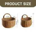 thumbnail image 3 of Clearance! Wooden Basket Small Wicker Basket with Handle, Basket with Handle Out Handles, Wicker Fruit/Bread Serving Basket, Wall-Mounted Basket Decorative Baskets for Kitchen Counter Organizing, 3 of 7