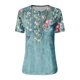 thumbnail image 4 of ICHUANYI Clearance Fashion Women Round Neck Short Sleeve Print Button Pocket Casual Tops(Blue, L) ICHUANYI WER2023081200311, 4 of 4