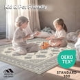 thumbnail image 4 of ODIKA 2'x3' Machine Washable Non-Slip Area Rug, Distressed Damask Hues Of Steel Ivory High Traffic Rug with Pad, Ivory, 407947, 4 of 8