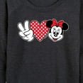 thumbnail image 3 of Mickey & Friends - Peace Love Minnie - Women's Lightweight French Terry Long Sleeve Shirt, 3 of 5