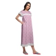 thumbnail image 3 of Moomaya Chemise de Nuit d'Allaitement à Col Rond Imprimée pour Femmes en Coton, 3 of 6