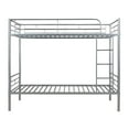 thumbnail image 4 of Bunk Bed Twin over Twin with Ladder, Twin Bunk Beds with 12" Under Bed Storage Space and 11" Full Length Guardrail, Heavy Duty Bunk Beds Twin over Twin for Teens & Adults, Silver, 4 of 8