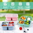 thumbnail image 3 of Bento Snack Boxes Caperci, paquete de 4 pajitas de trigo, 600 ml, 4 compartimentos, 3 of 7