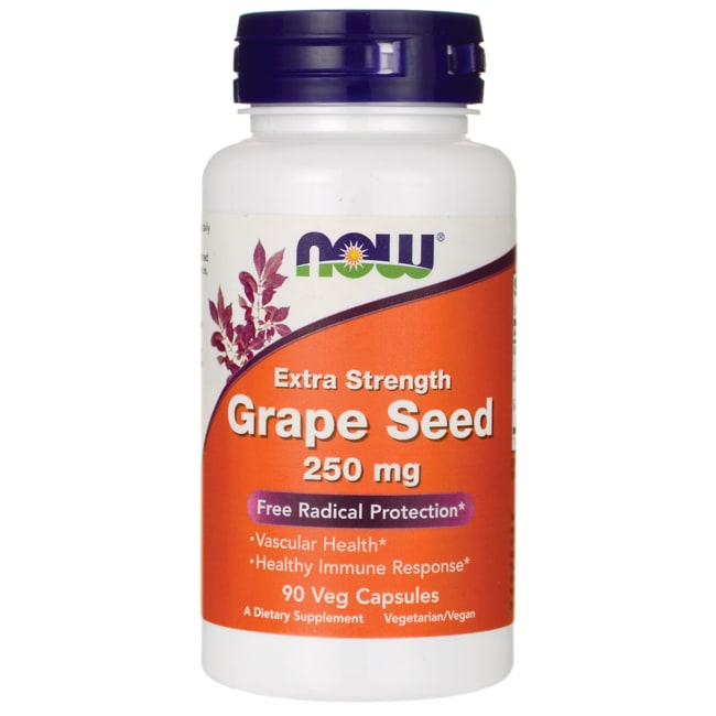 NOW Foods Grape Seed Extract 250Mg 90 Vegetable Capsules