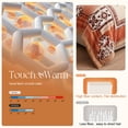 thumbnail image 6 of WOOW DEPOT Twin Full Heavy Fleece Bed Blanket 1 PCS, 6.61 lbs 70.8" x 86.6", Reversible Thick Floral Print Soft Warm Mink Blanket Elegant, Apricot Blossom, 6 of 7