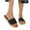 Black, variant on VerPetridure Slippers For Women Summer Beach Sandals Imitation Hemp Rope Travel Slides Flat-Bottom Shoes Outdoors