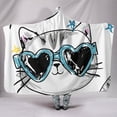 thumbnail image 1 of Cat Love Hooded Blanket, 1 of 4