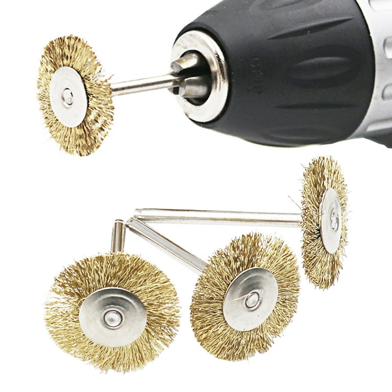 Pluokvzr Brass Wire Brush Wire Wheel Brushes Die Grinder Rotary Electric  Tool for Engraver