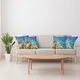 thumbnail image 4 of Ambesonne Fish Throw Pillow Cover 4 Pack, Aquatic Corals, 16", Turquoise Pale Yellow, 4 of 5