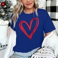 thumbnail image 4 of Tbopshirt Valentine's Day T-Shirts for Women Tees,Plus Size Womens Tops,Women Valentines Day Short Sleeve Heart Printed T-Shirt Novelty Graphic S-XXXL, 4 of 4