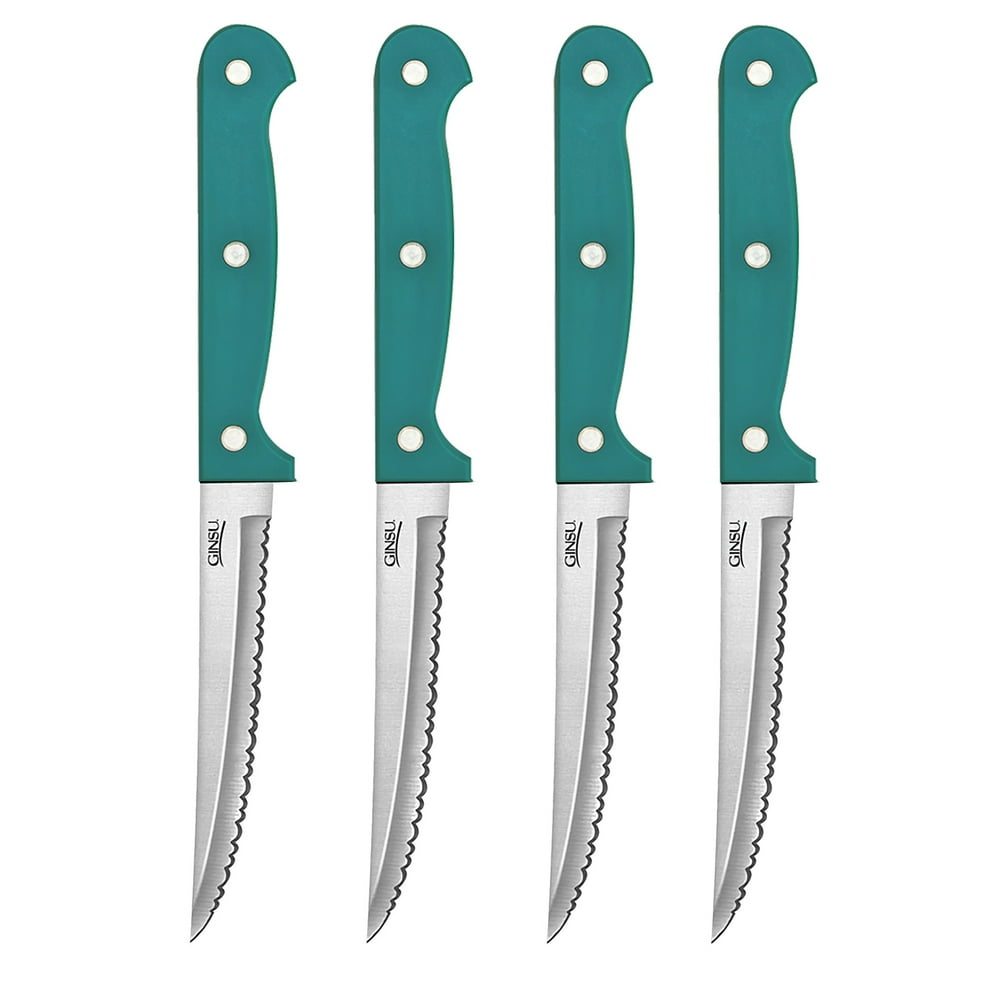 Ginsu 4 Piece Turquoise Steak Knife Set