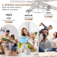 thumbnail image 2 of Ventilador de techo Hounberi, 42 pulgadas, 5 aspas, control remoto reversible, 2 of 9