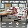 thumbnail image 4 of Uorisanigo RV Dinette Cushions Covers 2 PCS Hawaiian Banana Leaf RV Couch Cover for Sofa Camper Cushion Covers Stretch Soft Loveseat Chair Cover Protective Slipcovers for Easy to Install, 4 of 7