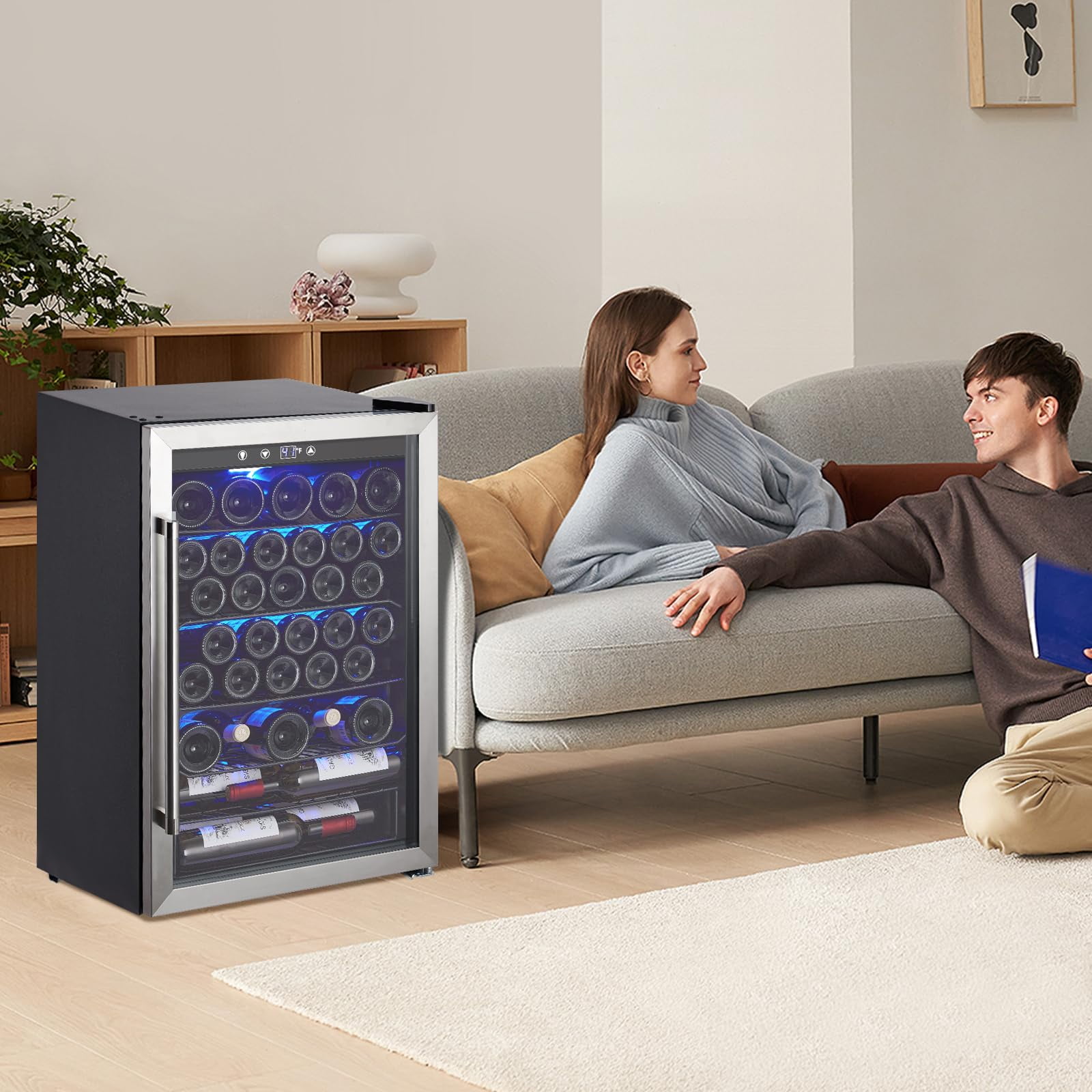 wine様 SIMZLIFE 11 in. Single Zone 6-Wine Bottles and 24-Cans