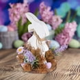 thumbnail image 2 of TIELUTT Easter Bunny Decoration Wooden Table Centerpiece Rabbit Easter Tabletop Spring Decoration Flute Ornament Special Christmas Ornament Ornament Packs Daughter Christmas Ornament Ornament Set wit, 2 of 8