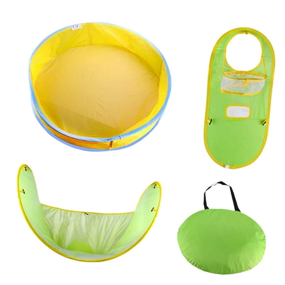 Colaxi Ball Pool Kids Pool Play Tent Large with Basketball Hoop and Zipper Storage Bag Baby Bathtub Backyard Water Toy for Preschool
