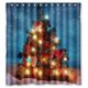 thumbnail image 1 of ABPHQTO Hermosa cortina de ducha de árbol de Navidad Cortina de ducha impermeable 160x180 cm, 1 of 2