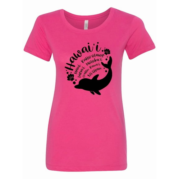 Inktastic Hawaii Islands with Dolphin Women's T-Shirt