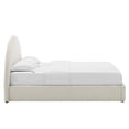 thumbnail image 4 of Platform Bed Frame, King Size, Ivory White, Fabric, Bedroom, Modern Contemporary HB36791, 4 of 9