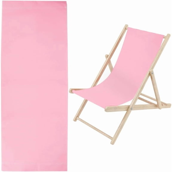 Pink Oxford Cloth Beach Sling Chair Replacement 435*1165mm Reclining Waterproof Portable Easy to Use Sunbathing Garden Courtyard Beach Relaxation Pink