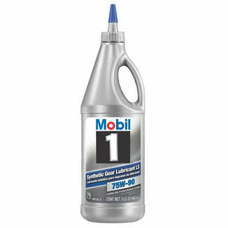 ℳ. Mobil 1 qt 75W90 Synthetic Gear Oil, High Viscosity, Anti
